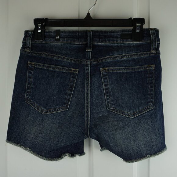 New Kut From The Kloth Gidget Fray Mid Rise Denim Short in Stimulating size 00 - Picture 6 of 12